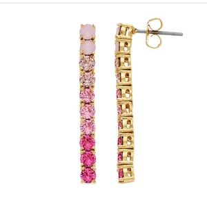 Rhode & Co. Swarovski crystals earrings Pink. NIB